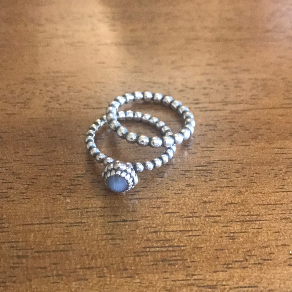Stacked pandora rings